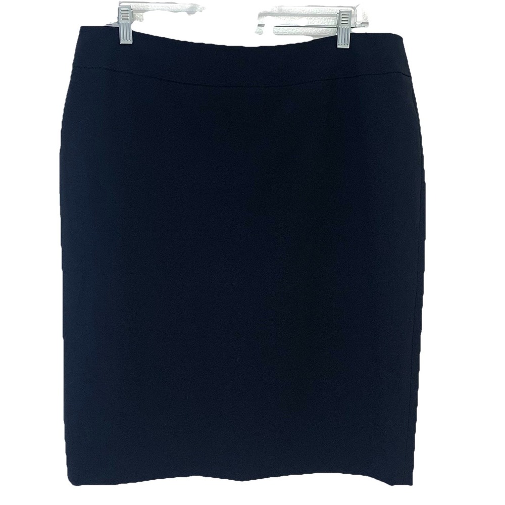 Nine West Black Straight Skirt Lined Knee Length 12 Capsule Classic Business New